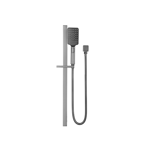 Beki / Tiago Gun Metal Single Shower Rail - Acqua Bathrooms