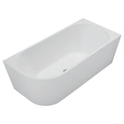 Luna 1700mm Right Corner Gloss White Freestanding Bath - Acqua Bathrooms