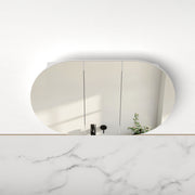 Ronda 1200mm Matte White Oval Shaving Cabinet - Acqua Bathrooms