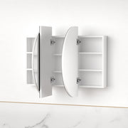 Ronda 1200mm Matte White Oval Shaving Cabinet - Acqua Bathrooms