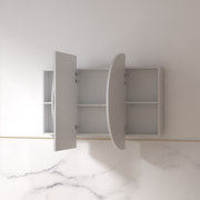 Ronda 1500mm Matte White Oval Shaving Cabinet - Acqua Bathrooms