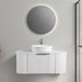 Ronda 1200 Curved Matte White Fluted Wall Hung Vanity - Acqua Bathrooms