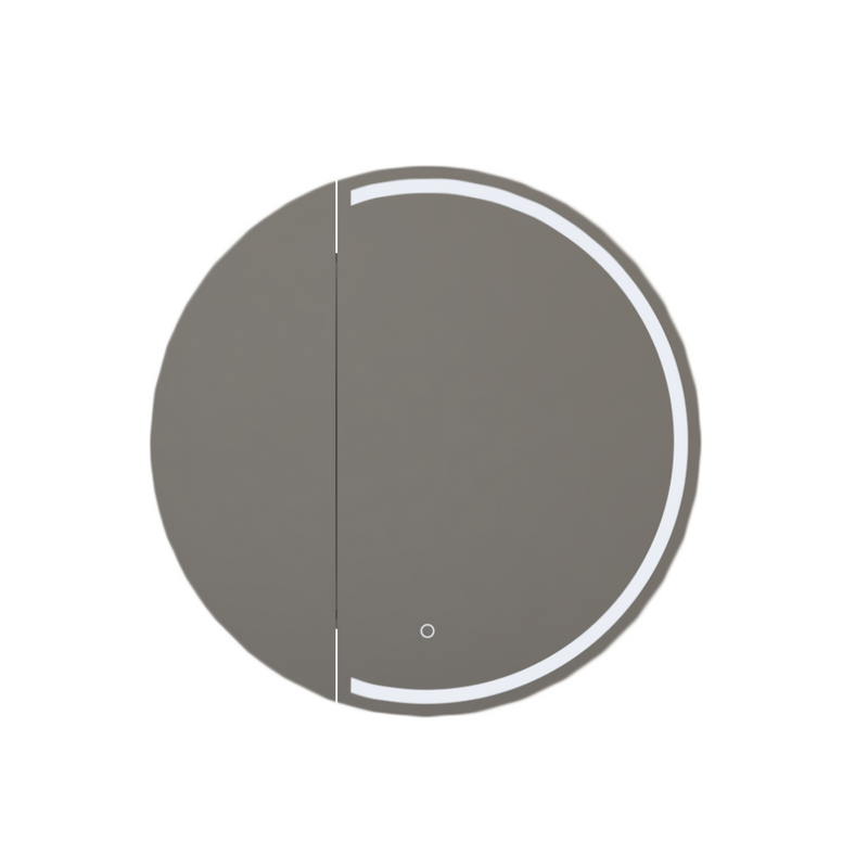 Round LED 800 x 800mm Matte White Shaving Cabinet