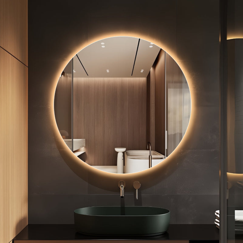 Round Touchless 600mm LED Mirror - Three Light Temperatures - Acqua Bathrooms