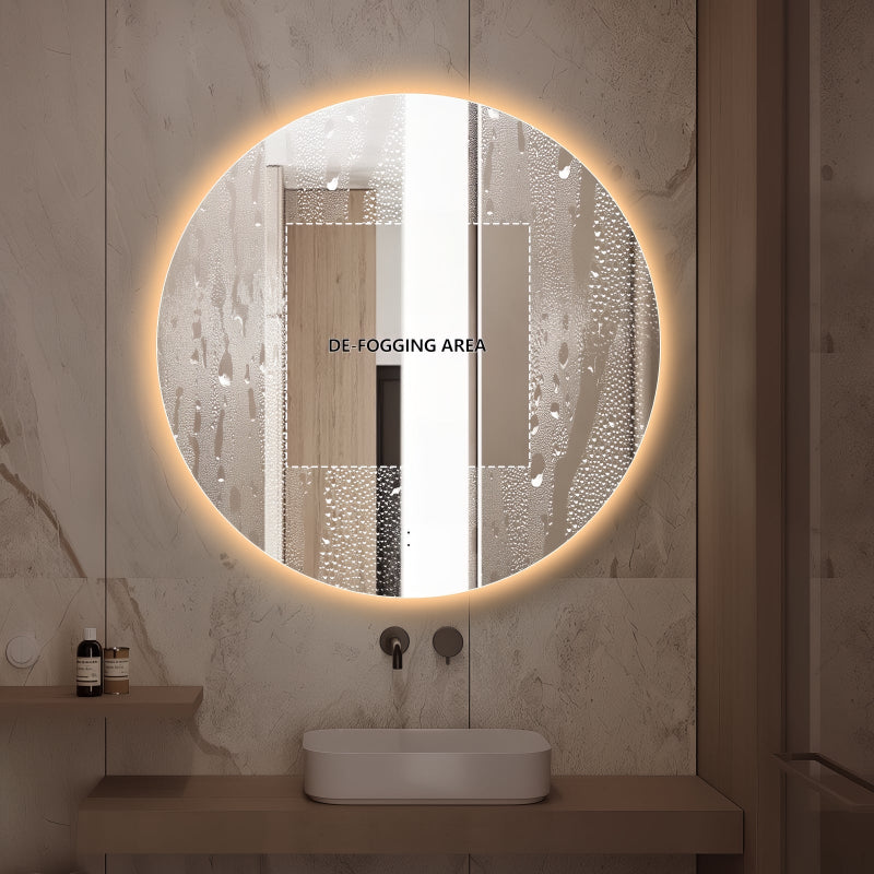 Round Touchless 700mm LED Mirror - Three Light Temperatures - Acqua Bathrooms
