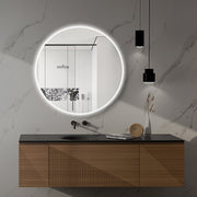 Round Touchless 700mm LED Mirror - Three Light Temperatures - Acqua Bathrooms