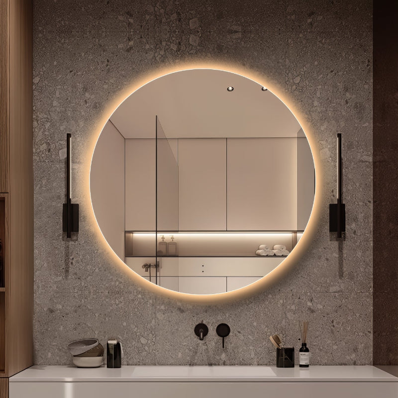 Round Touchless 800mm LED Mirror - Three Light Temperatures - Acqua Bathrooms