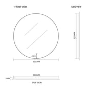 Indulge | Round Touchless 1200mm LED Mirror - Three Light Temperatures - Acqua Bathrooms