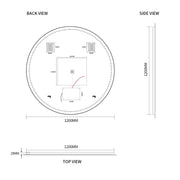 Indulge | Round Touchless 1200mm LED Mirror - Three Light Temperatures - Acqua Bathrooms