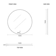 Indulge | Round Touchless 700mm LED Mirror - Three Light Temperatures - Acqua Bathrooms