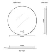 Indulge | Round Touchless 800mm LED Mirror - Three Light Temperatures - Acqua Bathrooms