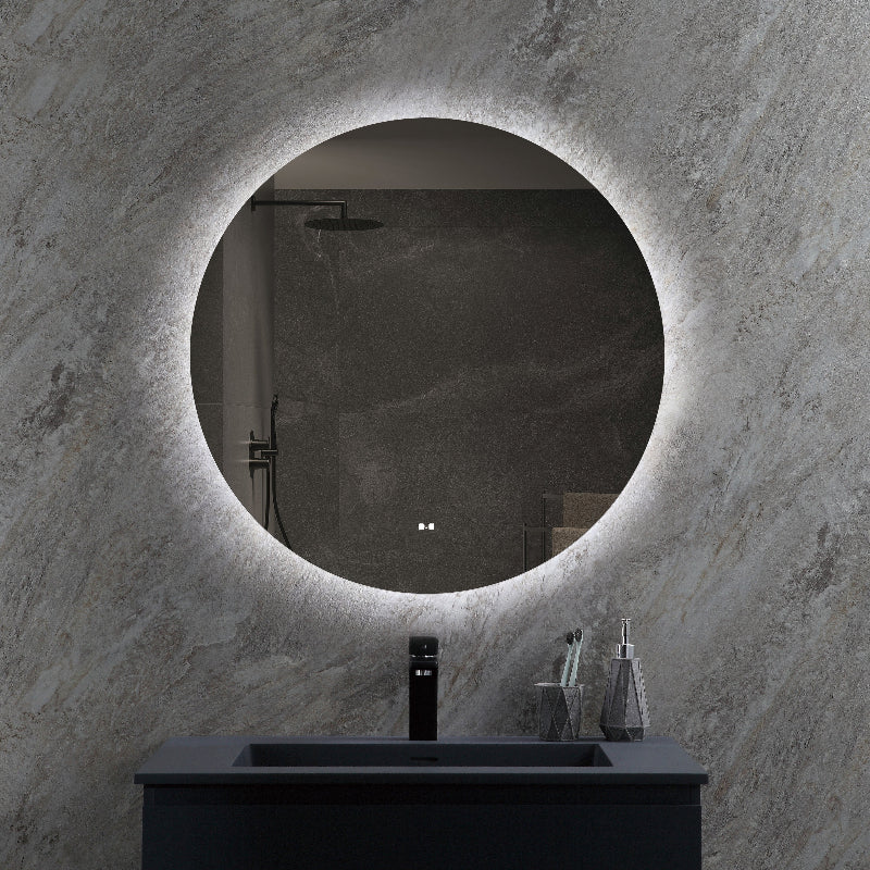 Round 800mm Frameless LED Mirror - Touchless Motion Sensor - Acqua Bathrooms