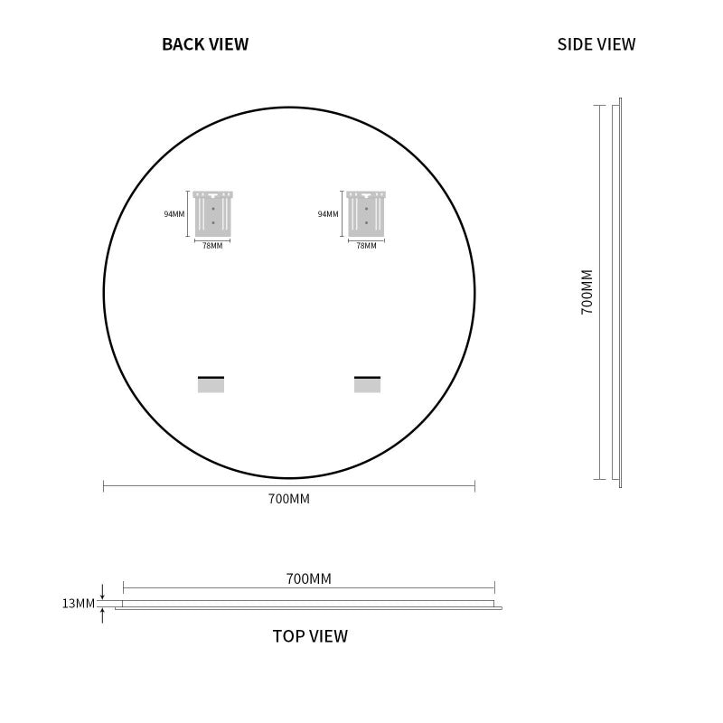 Indulge | Round Polished Edge Mirror 600 / 700 / 800 / 900 - Acqua Bathrooms