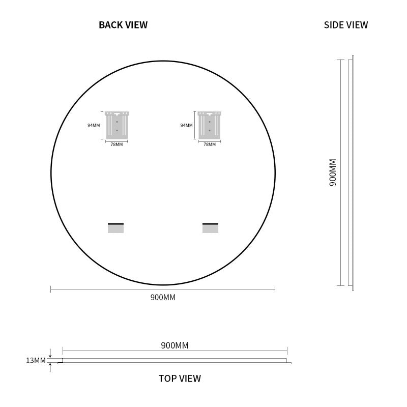 Indulge | Round Polished Edge Mirror 600 / 700 / 800 / 900 - Acqua Bathrooms