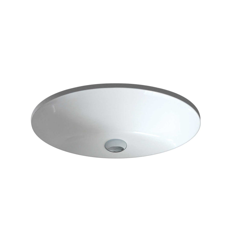 450mm Oval Gloss White Under Counter Basin - Acqua Bathrooms
