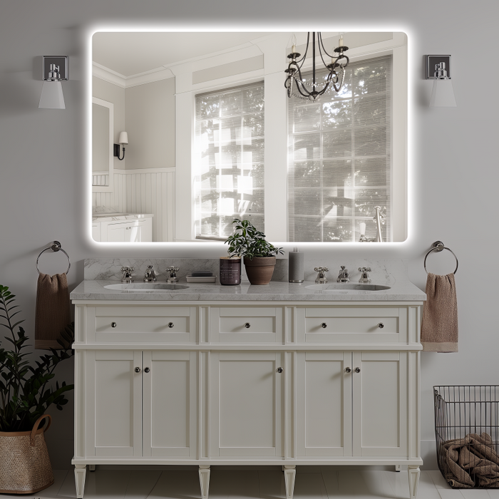 Curva Rectangle 1200 x 800 Touchless LED Mirror  - Three Light Temperatures - Acqua Bathrooms