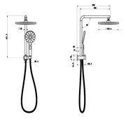 Ikon Regal Mini Multifunction Shower Rail - Acqua Bathrooms