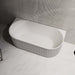 Artemis Fluted 1500mm Matte White Back to Wall Designer Round Freestanding Bath - Acqua Bathrooms