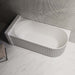 Artemis Fluted 1700mm Matte White Corner Fit Designer Round Freestanding Bath - Acqua Bathrooms