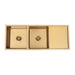 Brushed Gold 1150 x 450 x 230mm Double Bowl Kitchen Sink With Drainer - Acqua Bathrooms