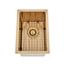 Brushed Gold 300 x 450 x 230mm Kitchen & Laundry Sink - Acqua Bathrooms