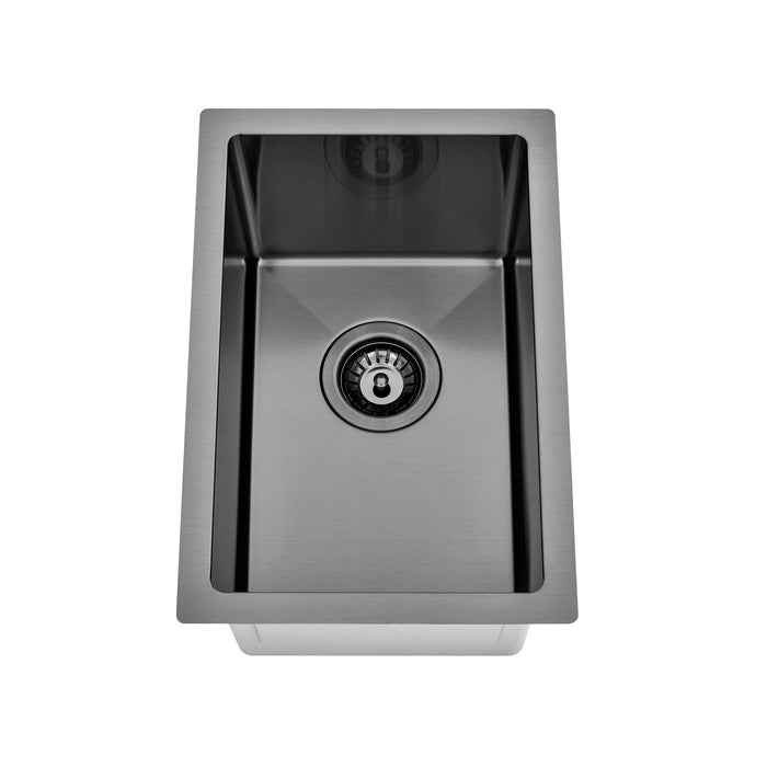 Brushed Gun Metal 300 x 450 x 230mm Kitchen & Laundry Sink - Acqua Bathrooms