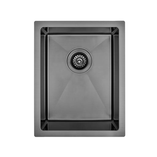 Brushed Gun Metal 350 x 450 x 230mm Kitchen & Laundry Sink - Acqua Bathrooms