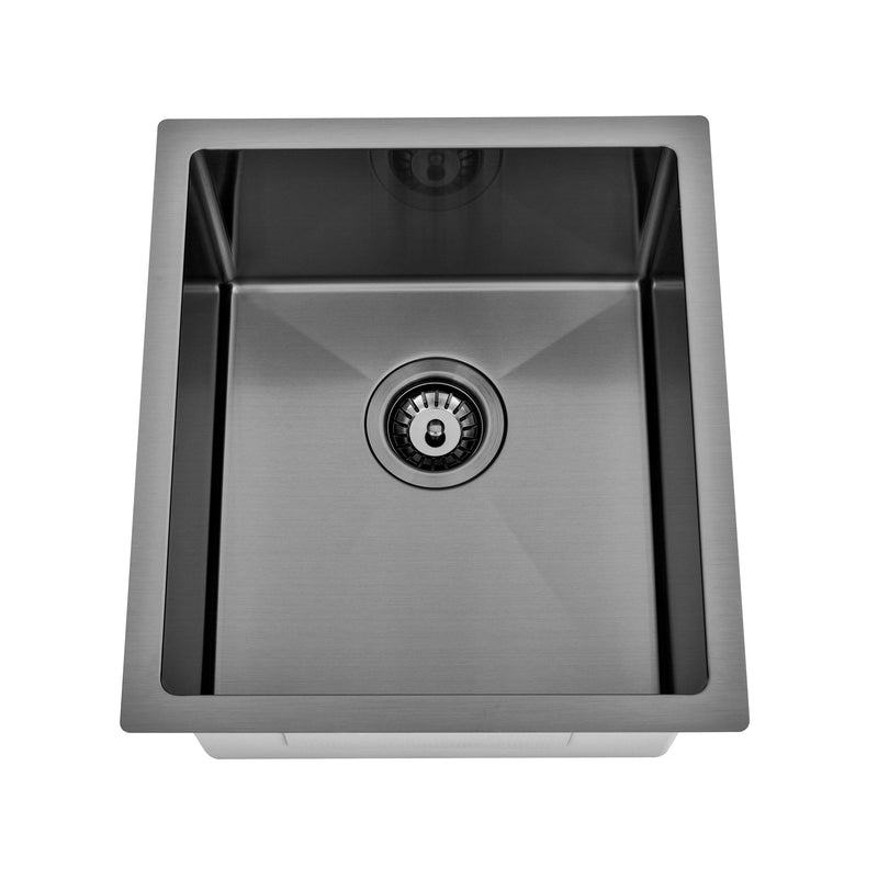 Brushed Gun Metal 400 x 450 x 230mm Kitchen & Laundry Sink - Acqua Bathrooms
