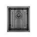 Brushed Gun Metal 400 x 450 x 230mm Kitchen & Laundry Sink - Acqua Bathrooms