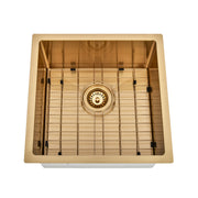 Brushed Gold 450 x 450 x 230mm Kitchen & Laundry Sink - Acqua Bathrooms