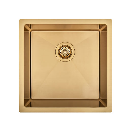 Brushed Gold 450 x 450 x 230mm Kitchen & Laundry Sink - Acqua Bathrooms