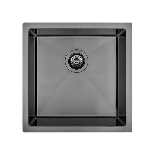 Brushed Gun Metal 450 x 450 x 230mm Kitchen & Laundry Sink - Acqua Bathrooms