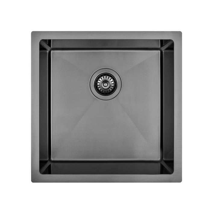 Brushed Gun Metal 450 x 450 x 230mm Kitchen & Laundry Sink - Acqua Bathrooms