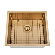 Brushed Gold 500 x 450 x 230mm Kitchen & Laundry Sink - Acqua Bathrooms