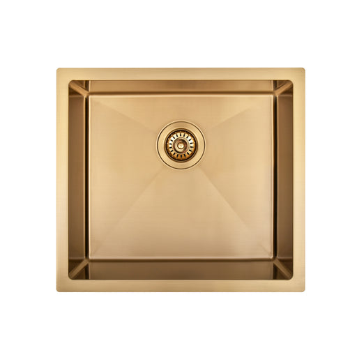 Brushed Gold 500 x 450 x 230mm Kitchen & Laundry Sink - Acqua Bathrooms