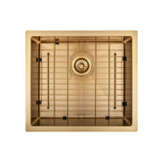 Brushed Gold 500 x 450 x 230mm Kitchen & Laundry Sink - Acqua Bathrooms