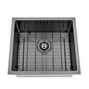 Brushed Gun Metal 500 x 450 x 230mm Kitchen & Laundry Sink - Acqua Bathrooms