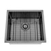 Brushed Gun Metal 500 x 450 x 230mm Kitchen & Laundry Sink - Acqua Bathrooms