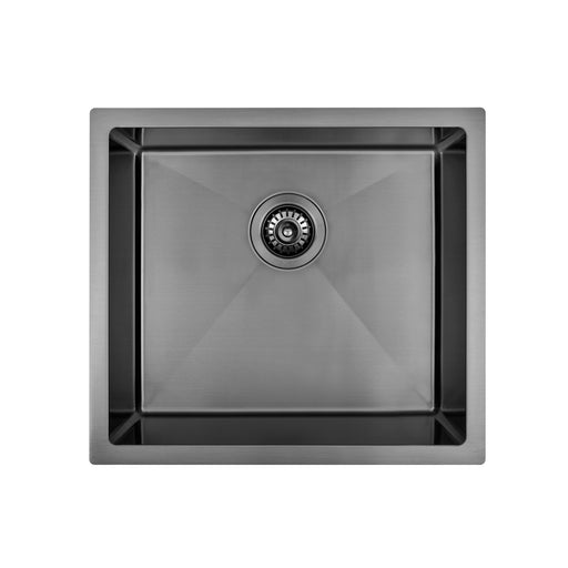 Brushed Gun Metal 500 x 450 x 230mm Kitchen & Laundry Sink - Acqua Bathrooms