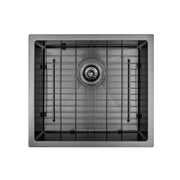 Brushed Gun Metal 500 x 450 x 230mm Kitchen & Laundry Sink - Acqua Bathrooms