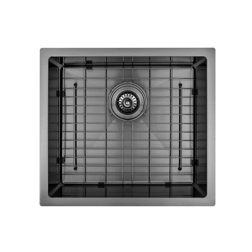 Brushed Gun Metal 500 x 450 x 230mm Kitchen & Laundry Sink - Acqua Bathrooms