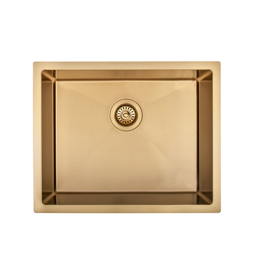 Brushed Gold 550 x 450 x 230mm Kitchen & Laundry Sink - Acqua Bathrooms