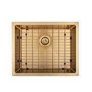 Brushed Gold 550 x 450 x 230mm Kitchen & Laundry Sink - Acqua Bathrooms