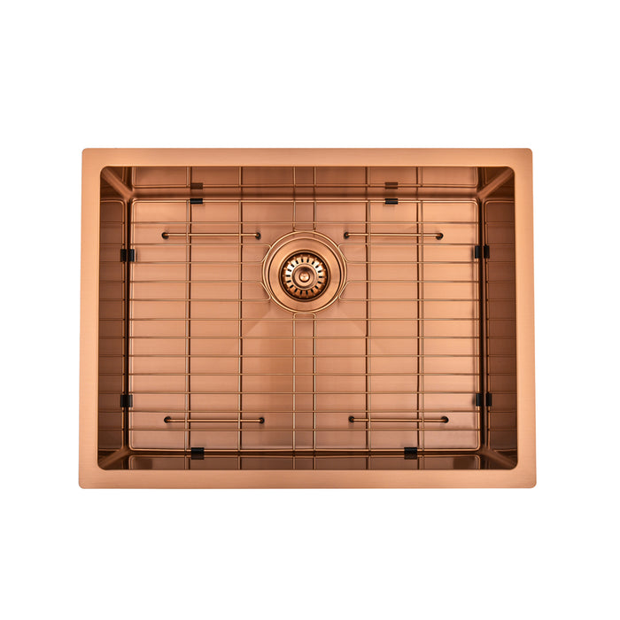 Brushed Copper 600 x 450 x 230mm Kitchen & Laundry Sink