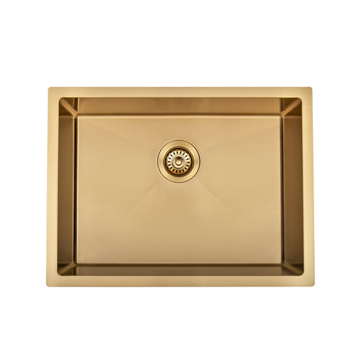 Brushed Gold 600 x 450 x 230mm Kitchen & Laundry Sink - Acqua Bathrooms