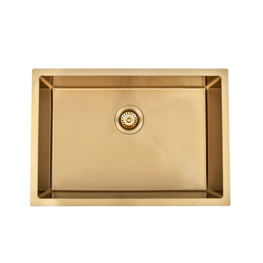 Brushed Gold 650 x 450 x 230mm Kitchen & Laundry Sink - Acqua Bathrooms