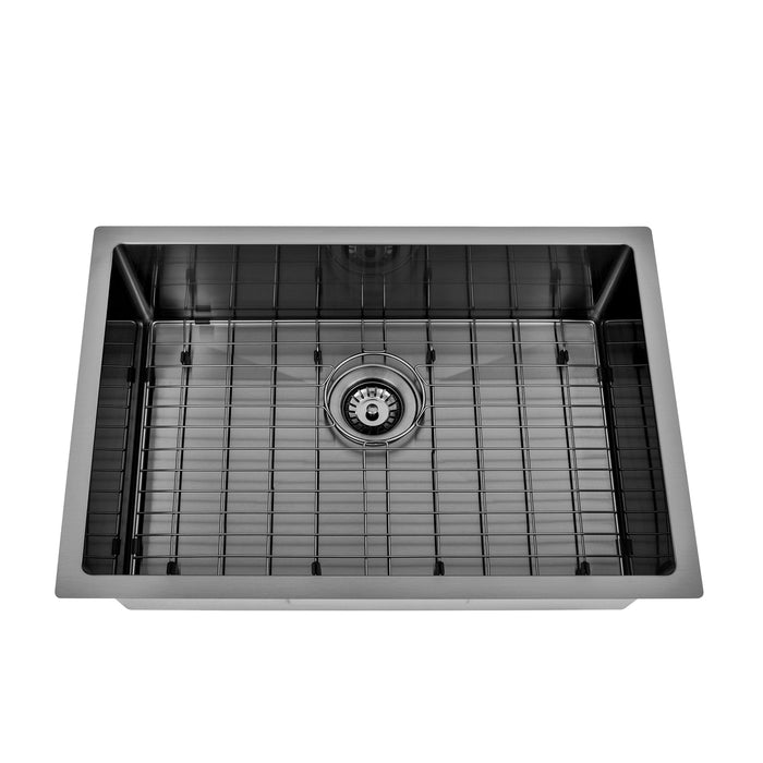 Brushed Gun Metal 700 x 450 x 230mm Kitchen & Laundry Sink - Acqua Bathrooms