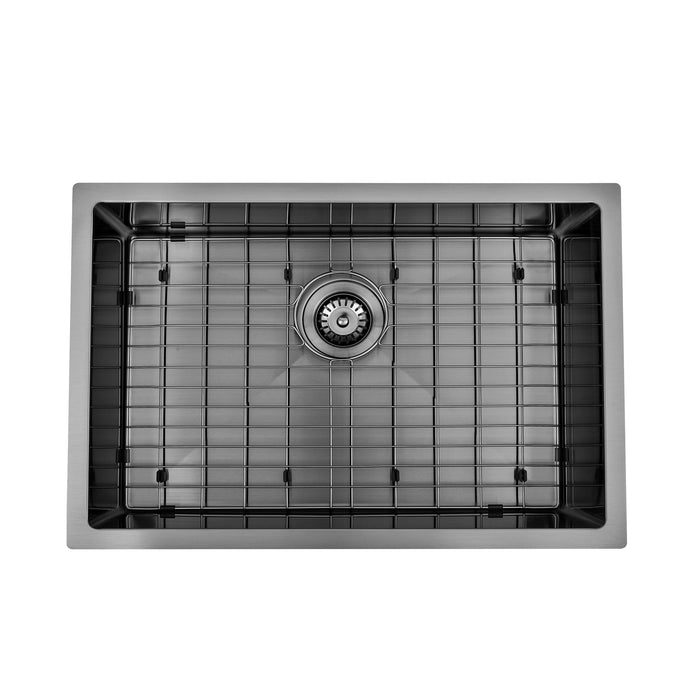 Brushed Gun Metal 700 x 450 x 230mm Kitchen & Laundry Sink - Acqua Bathrooms