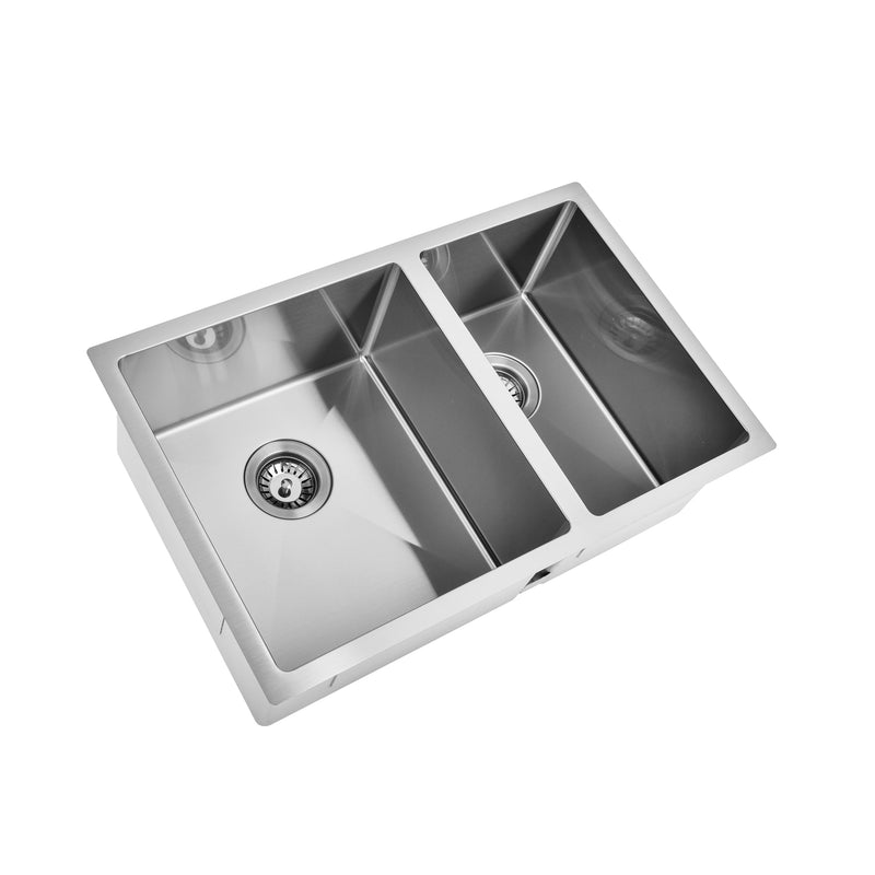 700 x 450 x 230mm 1 & 3/4 Double Bowl Kitchen Sink - Acqua Bathrooms