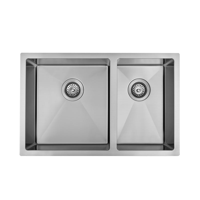 700 x 450 x 230mm 1 & 3/4 Double Bowl Kitchen Sink - Acqua Bathrooms